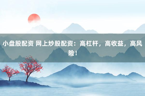 小盘股配资 网上炒股配资：高杠杆，高收益，高风险！