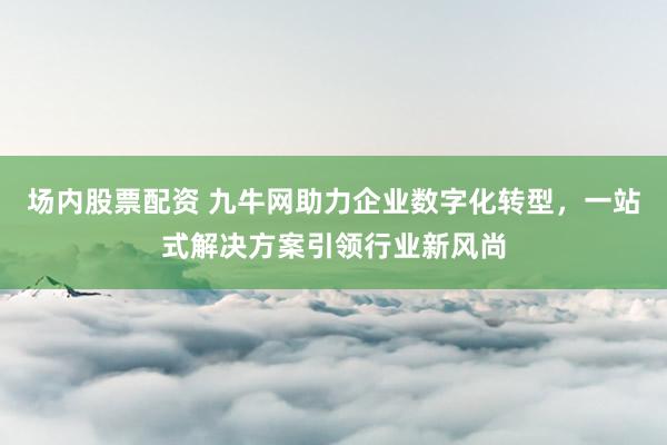 场内股票配资 九牛网助力企业数字化转型，一站式解决方案引领行业新风尚